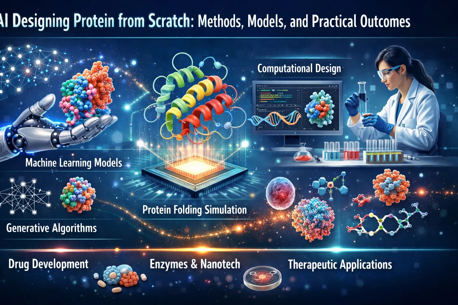 AI Designing Protein from Scratch: Methods, Models, and Practical Outcomes