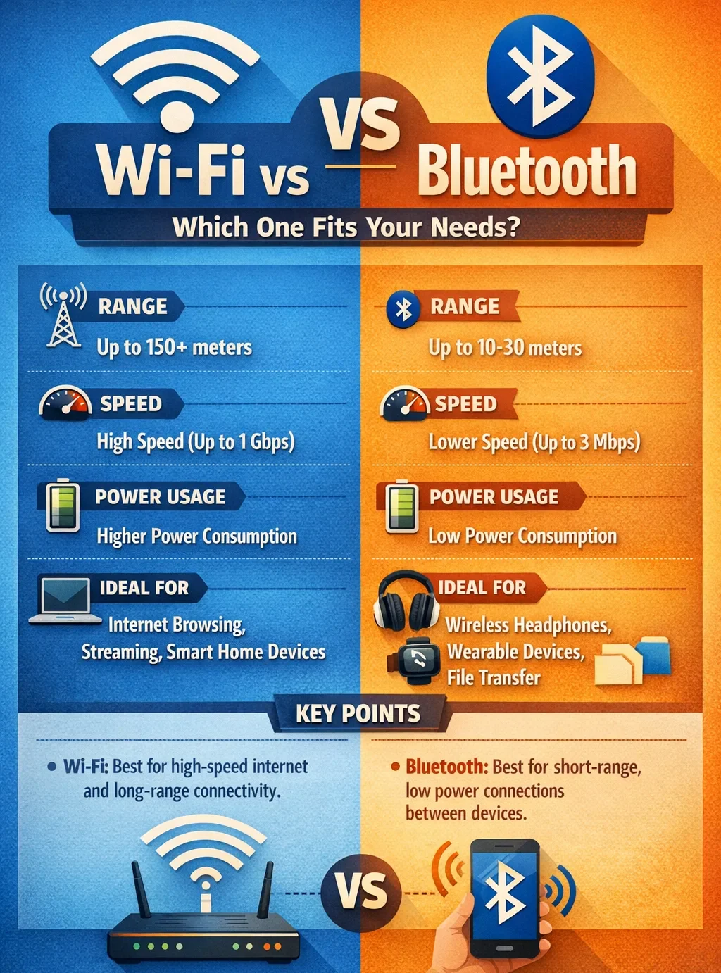 Wi-Fi vs Bluetooth: Which One Fits Your Needs?