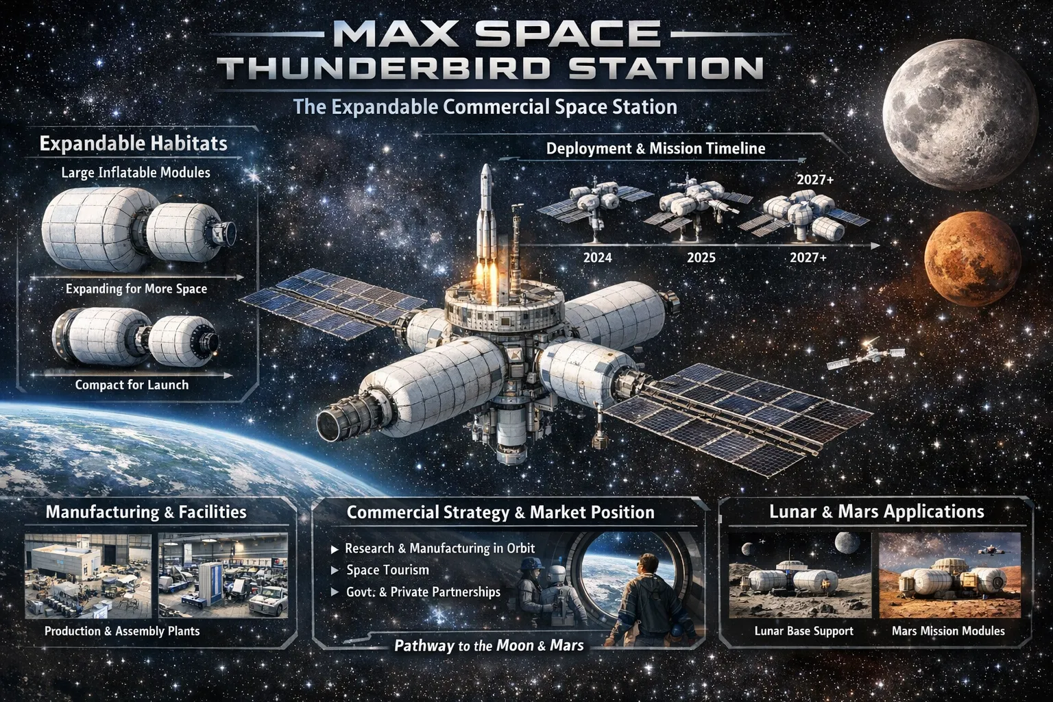 Max Space Thunderbird Station: The Expandable Commercial Space Station