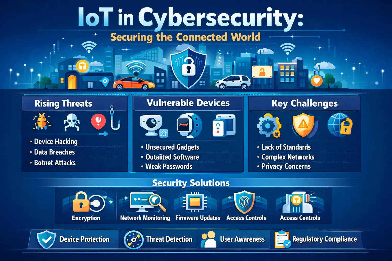 IoT in Cybersecurity: Securing the Connected World