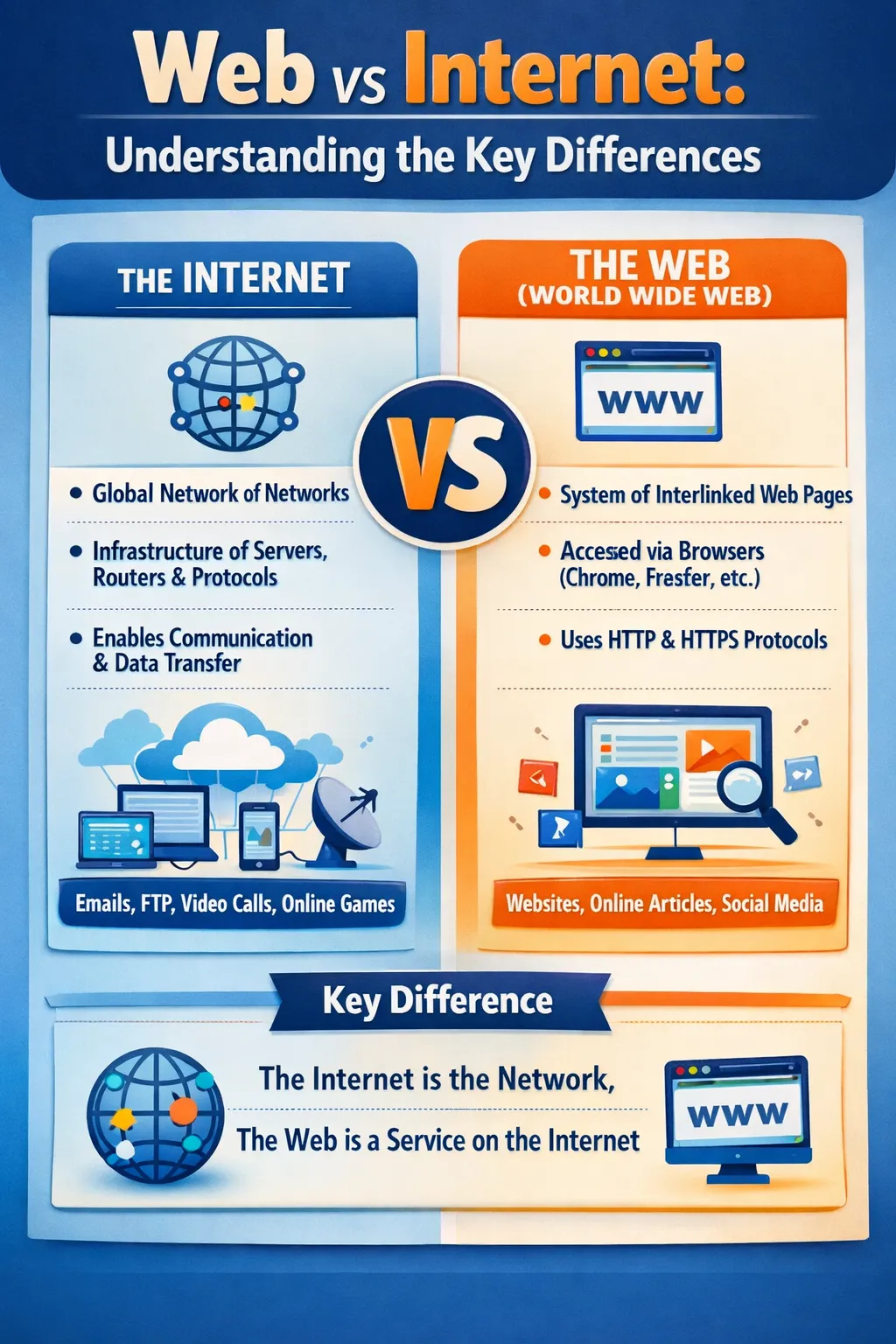 Web vs Internet: Understanding the Key Differences