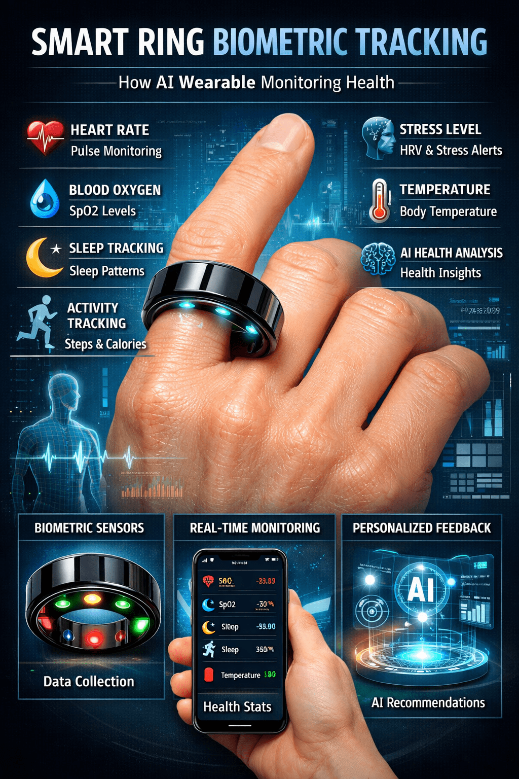 Smart Ring Biometric Tracking: How AI Wearable Monitoring Health  