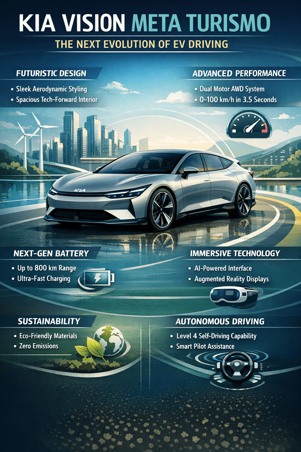 Electric Vehicle KIA Vision Meta Turismo: The Next Evolution of EV Driving