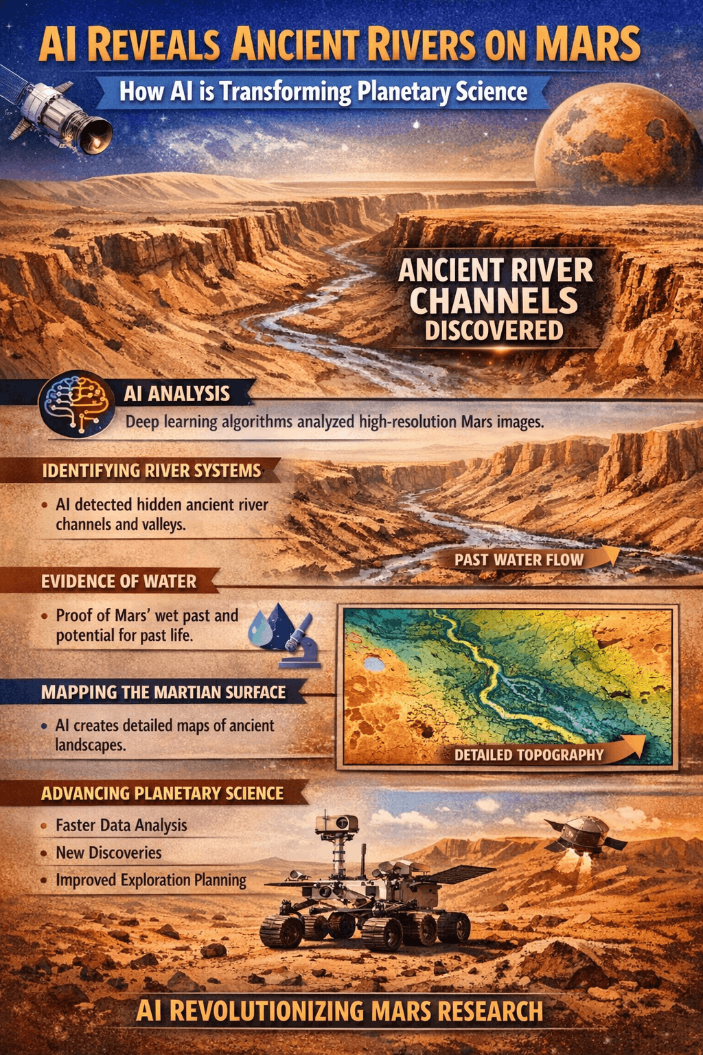 AI Reveals Ancient Rivers on Mars: How AI Transforming Planetary Science