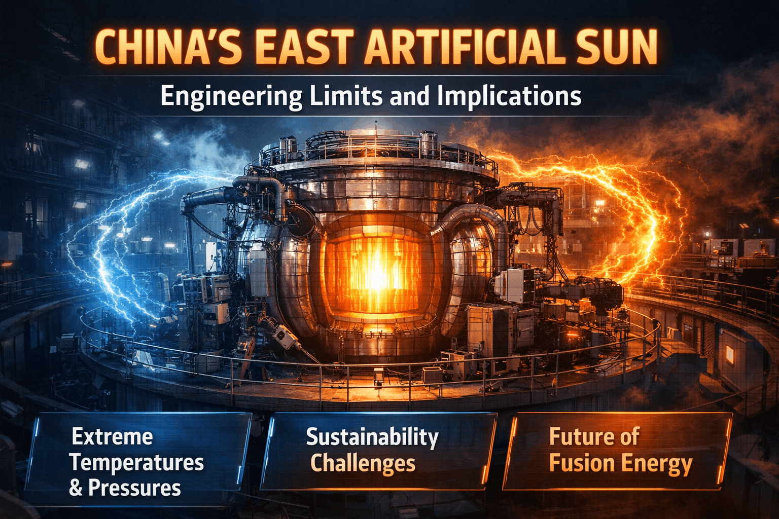 China's EAST Artificial Sun: Engineering Limits and Implications