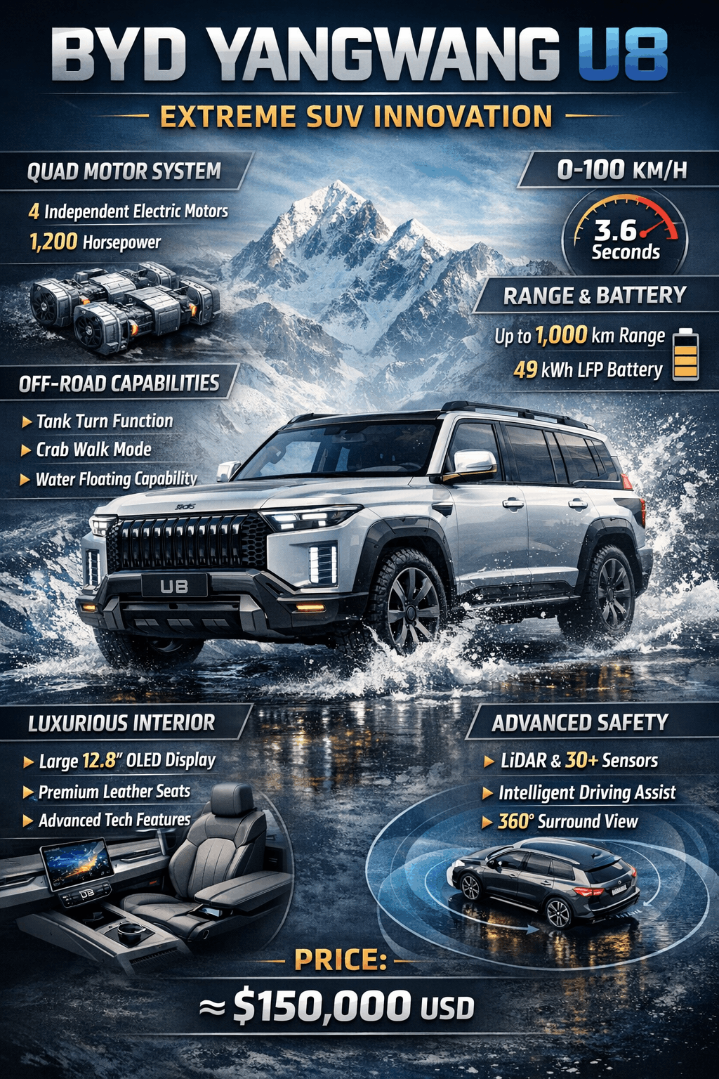 BYD Yangwang U8: Extreme SUV Innovation