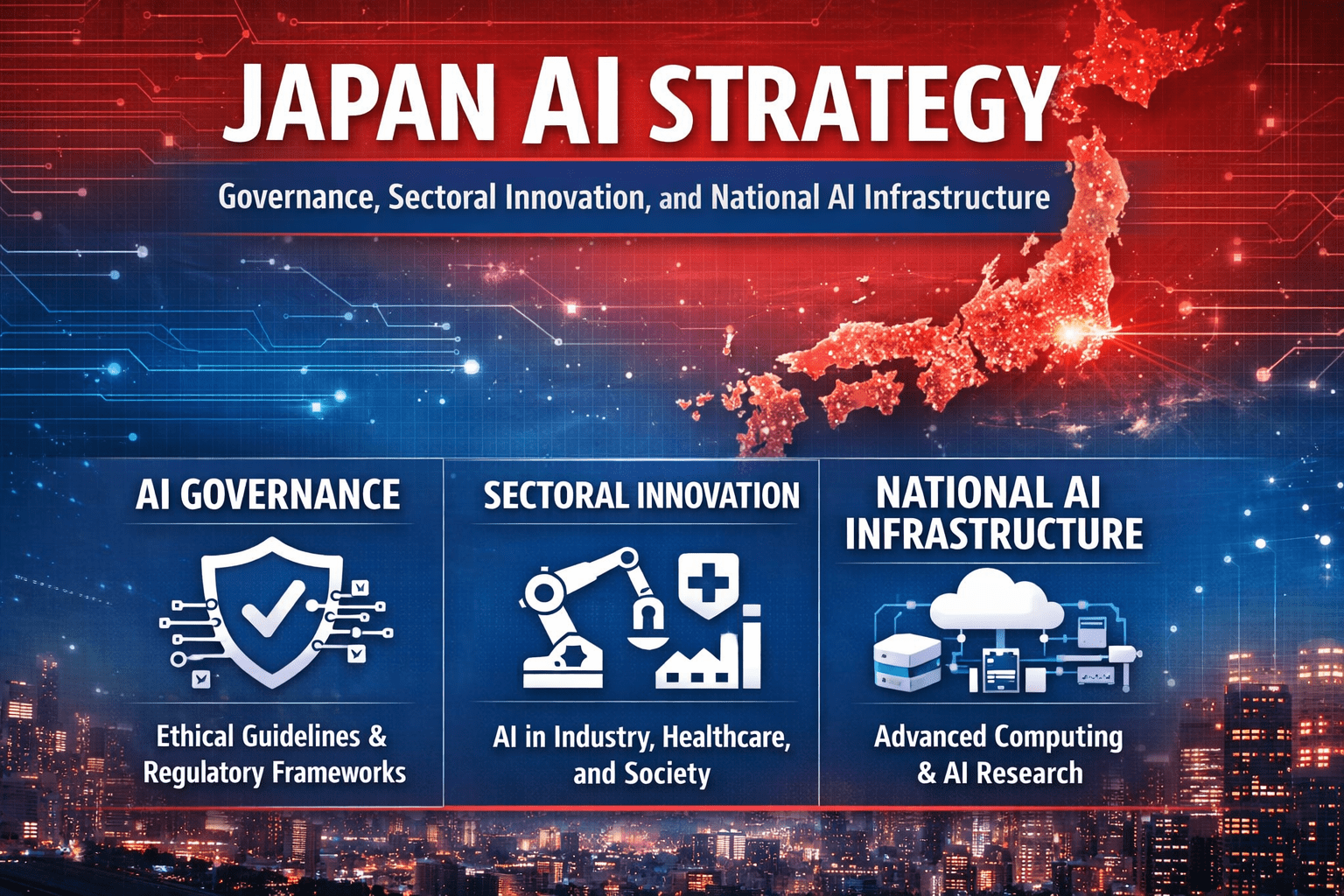 Japan AI Strategy: Governance, Sectoral Innovation, and National AI Infrastructure