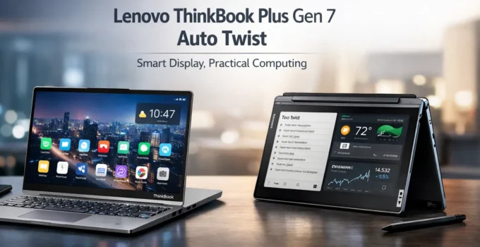 Lenovo ThinkBook Plus Gen 7 Auto Twist: Smart Display, Practical Computing