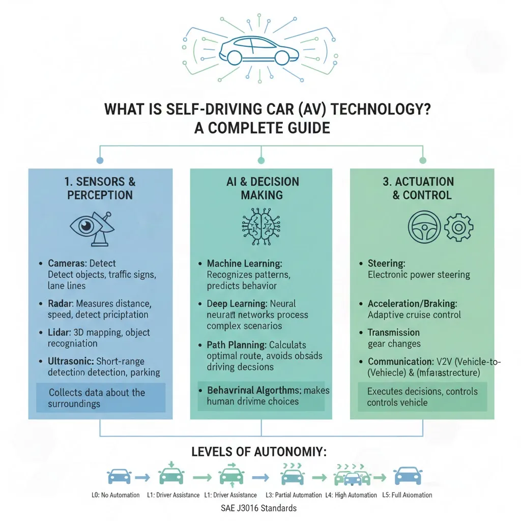 What is Self-Driving Car (AV) Technology? A Complete Guide